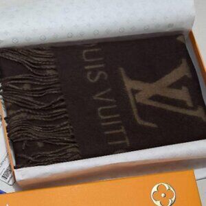 Louis Vuitton Dark Brown Monogram Scarf